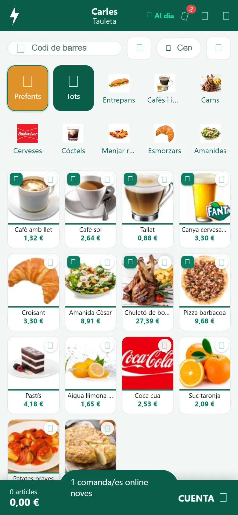 Comandera en el móvil